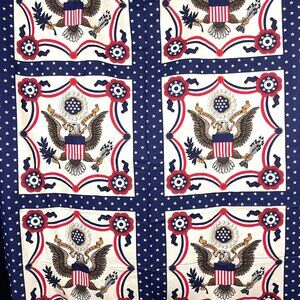 USA Eagle Fabric Traditions Vtg Cotton Swatch 45 in x 168 in 20x Panels NTT 1990